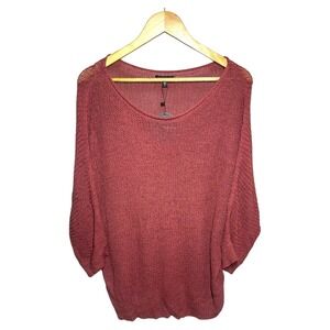 Mitttoshop Women's Knit Sweater Loose Fit Dolman‎ Sleeve Coral Size S